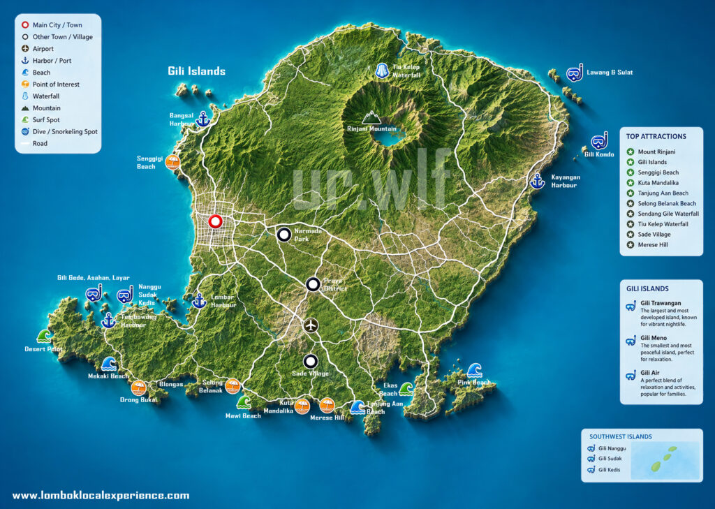 Lombok Island Map, Lombok Map, Traveling, Spot, Hidden Gems in lombok